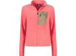 Elegante Felpa Da Donna In Pile Con Zip E Dettagli A Contrasto