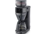 SEVERIN Kaffeemaschine mit Mahlwerk KA 4854 FILKA (2. Generation), Filterkaffee-Vollautomat, schwarz (schwarz inox, mattschwarz), 1,4 l, 10, Kaffeemaschinen, mit Glaskanne, Kaffeemaschine mit Mahlwerk