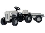 Tretfahrzeug ROLLY TOYS Little Grey Fergie, grau, Tretfahrzeuge, KinderB:46cm H:50cm T:133cm, Kunststoff, Tretfahrzeug, Traktor mit Trailer, B:46cm H:50cm T:133cm