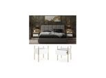 Vicco Nachtschrank Mira Weiß Gold 40 X 50 Cm 2Er Set Ablage Nachtkommode Modern