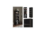 Vicco BüCherregal Bob Schwarz 40 X 132 Cm Mit 5 FäChern