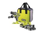 Ryobi Trapano A Percussione A Batteria R18PD7-202B One+ Avvitatore A Batteria, Trapano Con Batteria E Caricabatteria, 18V