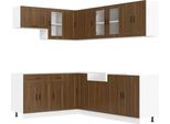 Syfax™ Set Mobili Da Cucina 11 Pz Porto Rovere Marrone In Truciolato