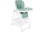 Hochstuhl CHIC4BABY Hochstuhl Coco, Baby, Gr. B/H/T: 54cm x 105cm x 89cm, Kunstleder, grün (mint, weiß), Stühle Hochstuhl, zusammenklappbar