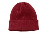 StrickmüTze Lascana, Damen, Blau (Rot), Kunstfaser, Leicht GläNzend, Unifarben, MüTzen StrickmüTze, Beanie, WintermüTze, WollmüTze, MüTze Mit Umschlag