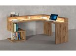 Eckschreibtisch Home Affaire "Esse, Schreibtisch Im Modernen Design", Braun (Wotan Eichefarben), B:180Cm H:92,5Cm T:160Cm, Tische, Eckschreibtisch, Mit Oder Ohne Monitoraufsatz Breite 180/160 Cm, "Made In Italy"
