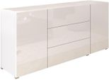 Sideboard Home Affaire "Berlin", Weiß (Weiß Matt, Weiß Hochglanz), B:150Cm H:66,3Cm T:39Cm, Sideboards, Sideboard, Moderne Grifflose Kommode Breite 150 Cm, 4 SchubkäSten/ 2 TüRen