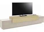 Lowboard Home Affaire "Coro,Lowboard,Tv-Kommode,Tv-MöBel,Tv-Bank", Beige (Eiche Chopin, Kaschmir), B:240Cm H:51,6Cm T:45Cm, Sideboards, Lowboard, Mit 3 Klappen, (B/T/H) 240X45X51,6 Cm