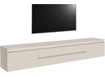 Lowboard Home Affaire "Magic,Lowboard,Tv-Kommode,Tv-MöBel,Tv-Bank", Kaschmir Matt, B:240Cm H:40Cm T:40Cm, Sideboards, Lowboard, Alugriff, 2 TüRen, 2 SchubkäSten, B/T/H 240×40×40 Cm, Kaschmir Matt