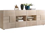 Sideboard Home Affaire "Dama Breite 241, Kommode 2 TüRen U. 4 SchubkäSten, Anrichte", Braun (Eiche Sonoma), B:241Cm H:84Cm T:42Cm, Sideboards, Sideboard, Front In 3D-Optik, Viel Stauraum, Verschiedene Farben
