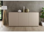 Sideboard Home Affaire "Rio Breite 181 Cm, Kommode Mit 3 TüRen, Anrichte", Beige (Cashmere, Front Mit Geriffelter Struktur), B:181Cm H:84Cm T:42Cm, Sideboards, Sideboard, Geriffelte Mdf-Fronten, Modern U. Elegant, Viel Stauraum