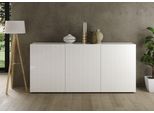 Sideboard Home Affaire "Rio Breite 181 Cm, Kommode Mit 3 TüRen, Anrichte", Weiß (Weiß Hochglanz Lack, Front Mit Geriffelter Struktur), B:181Cm H:84Cm T:42Cm, Sideboards, Sideboard, Geriffelte Mdf-Fronten, Modern U. Elegant, Viel Stauraum