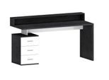 Schreibtisch Home Affaire "New Selina", Grau (Schiefer, Weiß Hochglanz), B:160Cm H:90Cm T:60Cm, Tische, Schreibtisch, Hochwertiges Ital. Design