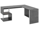Eckschreibtisch Home Affaire "Esse, Schreibtisch Im Modernen Design", Grau (Schiefer), B:180Cm H:75Cm T:160Cm, Tische, Eckschreibtisch, Mit Oder Ohne Monitoraufsatz Breite 180/160 Cm, "Made In Italy"
