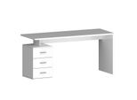 Schreibtisch Home Affaire "New Selina", Weiß (Weiß Hochglanz), B:160Cm H:75Cm T:60Cm, Tische, Schreibtisch, Hochwertiges Ital. Design