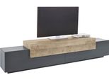 Lowboard Home Affaire "Coro,Lowboard,Tv-Kommode,Tv-MöBel,Tv-Bank", Braun (Anthrazit Matt, Oak K356), B:240Cm H:51,6Cm T:45Cm, Sideboards, Lowboard, Mit 3 Klappen, (B/T/H) 240X45X51,6 Cm