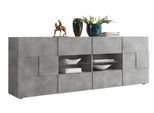 Sideboard Home Affaire "Dama Breite 241, Kommode 2 TüRen U. 4 SchubkäSten, Anrichte", Grau (Beton, Optik), B:241Cm H:84Cm T:42Cm, Sideboards, Sideboard, Front In 3D-Optik, Viel Stauraum, Verschiedene Farben