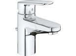 Grohe Europlus Mitigeur Monocommandé Pour Lavabo, S-Size, Vidage à Tirette, Bec Extractible, Saillie 106Mm, Chrome, 33155002, 33155002