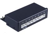 S/Conn Massima Connettività Patchfeld-Cat 6A Patchpanel, Geschirmt, Nero, 8 Porte (75067)