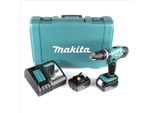 Makita DHP453RFE - Trapano Avvitatore A Percussione Rotante - A Batteria - 2 Velocità - Chiave A Mandrino - 42 N-M