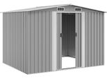Vidaxl Casetta Da Giardino In Metallo Grigio 257 X 205 X 178 Cm