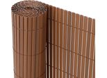Stuoia Per Recinzione Privacy Schermo In Pvc Per Recinzione Privacy Circa 1,2 X 5 M Marrone - B-Merce Molto Buona