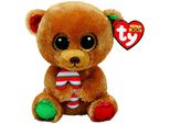 Ty Beanie Boos M 24 Cm Glubschi Bella Orso Con Zucchero Filato Peluche Natale