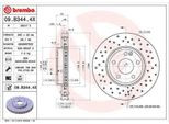 2X Disco Freno Brembo 09.B344.4X Per MERCEDES-BENZ Classe A (W176) 51Mm