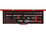 Gedore Red R46004049 Set Di Chiavi A Bussola 1/4"+1/2"" 49 Pezzi, 3300010"