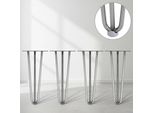 Mucola Gambe Del Tavolo Set Di 4 Gambe A Forcina Telaio Del Tavolo Tavolo Corridori Tavolo Da Pranzo Gamba Del Tavolo - Acciaio 3 Puntoni 60CM