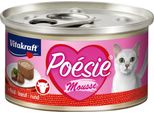 Vitakraft Cibo Per Gatti Poesie Mousse, Manzo - 12 Lattine