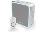 Campanello Senza Fili Honeywell DC915N Serie 9, 200 M, 8 Suonerie, Base Portatile, 2X Pulsante, Bianco