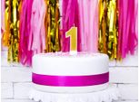 Candela Di Compleanno Numero 1 Con Glitter 7Cm Oro