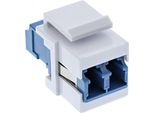 Inline® Accoppiatore Keystone A Scatto In Fibra Ottica Bianco, Lc/Lc Duplex, Monomodale, Blu, Manicotto In Ceramica, Lc/Lc Duplex, Monomodale, Blu, Manicotto In Ceramica