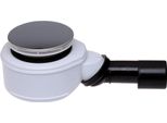 Hutterer & Lechner HL520F Btsifon Piatto DN40/50, Apertura Di Scarico Orientabile Per D 90 Mm, Coperchio In Acciaio Inox