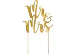 Cake Topper Mr & Mrs / Hochzeit 25,5 Cm, Oro