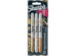 Sharpie Metallic Marker Permanente F 3 Pezzi Oro, Argento, Bronzo Blister