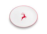 Ceramica Gmundner Cervo Rosso Rubino, Piatto Ovale (33X26 Cm)