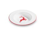Gmundner Ceramica Rosso Rubino Cervo Piatto Fondo Gourmet (Ø 24 Cm)