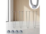 Mucola Gambe Del Tavolo Set Di 4 Gambe A Forcina Telaio Del Tavolo Tavolo Corridori Tavolo Da Pranzo Gamba Del Tavolo - Acciaio 2 Puntoni 30CM