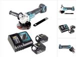 Smerigliatrice Angolare A Batteria Makita Dga 506 Rg 18 V 125 Mm Brushless + 2X Batteria Ricaricabile 6,0 Ah + Caricabatterie