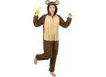 Tuta Scimmia Donna Costume Giungla Marrone-Beige - Taglia Unica