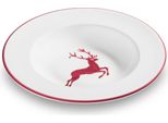 Gmundner Ceramica Bordeauxr. Cervo, Piatto Fondo Gourmet (Ø 24 Cm)