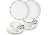 Ceramica Gmundner Bordo Grigio, Colazione Per 2 Tazze