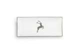 Ceramica Gmundner Cervo Grigio, Piatto Rettangolare (36X15 Cm)