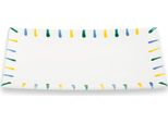 Piatto Rettangolare In Ceramica Gmundner Colorato E Fiammato (30X20 Cm)