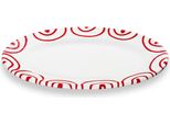 Ceramica Gmundner Rosso Fiammato, Piatto Ovale Con Bandiera (21X14Cm)