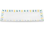 Piatto Rettangolare (36X15 Cm) In Ceramica Gmundner, Colorato E Fiammato