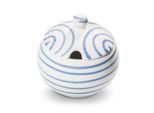 Ceramica Gmundner Blu Fiammato, Zuccheriera Con Taglio (Ø 10 Cm)