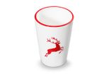 Gmundner Keramik Tazza Da Bere Con Cervo Rosso Rubino (H: 11 Cm)